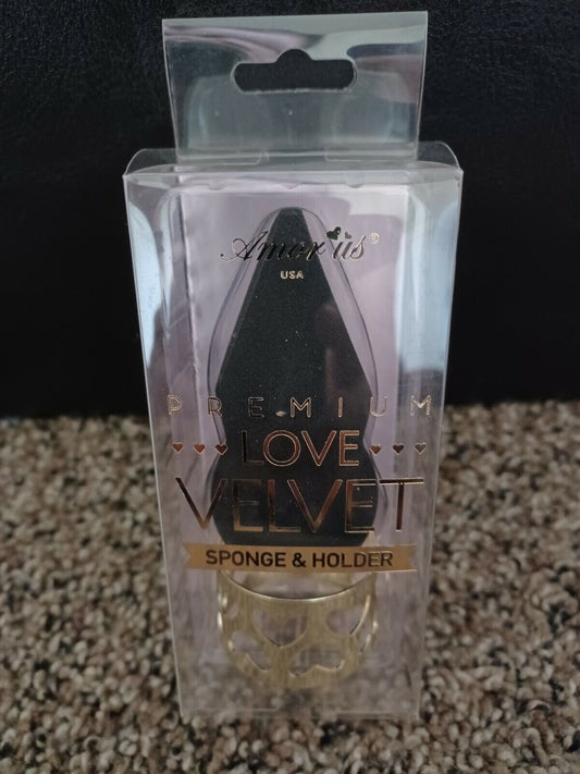 Amor Us Premium Lone Velvet 'Makeup Sponge & Holder Set